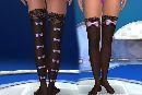 Sexy pantyhose with bows and tights fetish sex games