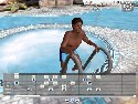 Dark boy in the swimming pool in a gay sex game