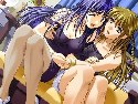 Two sexy anime lesbians like gameplay