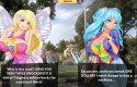 Busty angel and blue hair elf in Pussy Saga game