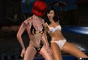 Skinny and busty chicks in bikinis from XXX fucking games